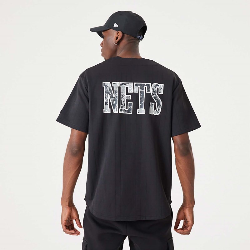 Camiseta New Era Brooklyn Nets NBA Infill Team Logo Jersey Negros | GE5861342