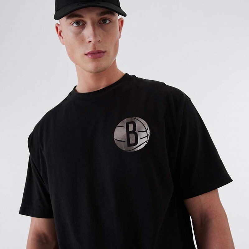 Camiseta New Era Brooklyn Nets NBA Negros | VM9043568