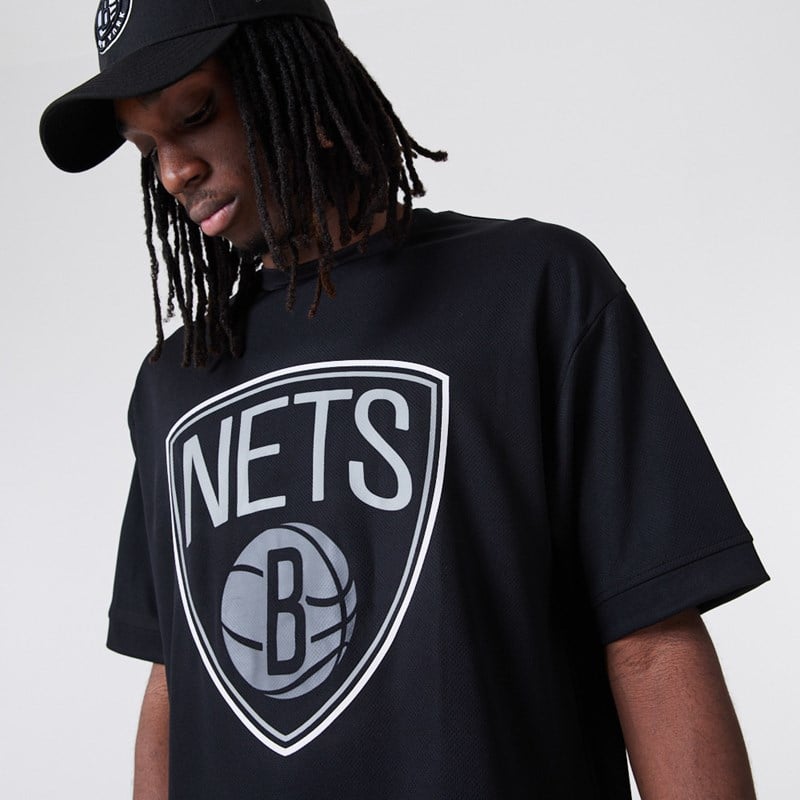 Camiseta New Era Brooklyn Nets NBA Outline Mesh Negros | UE9867413