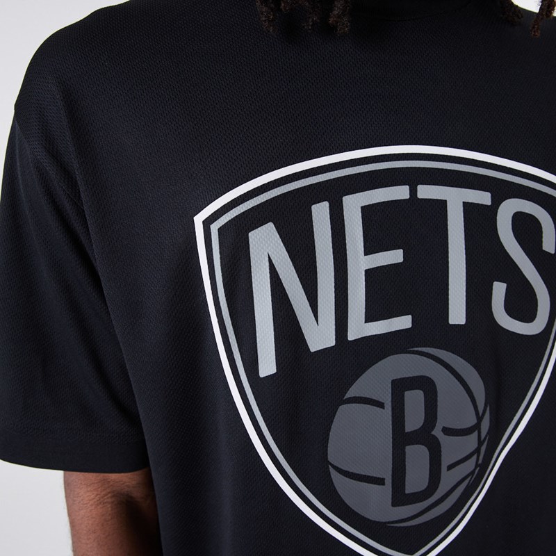 Camiseta New Era Brooklyn Nets NBA Outline Mesh Negros | UE9867413