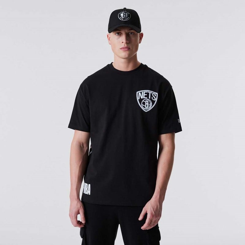 Camiseta New Era Brooklyn Nets Neon Oversized Negros | HC2947056