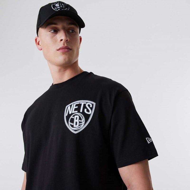 Camiseta New Era Brooklyn Nets Neon Oversized Negros | HC2947056