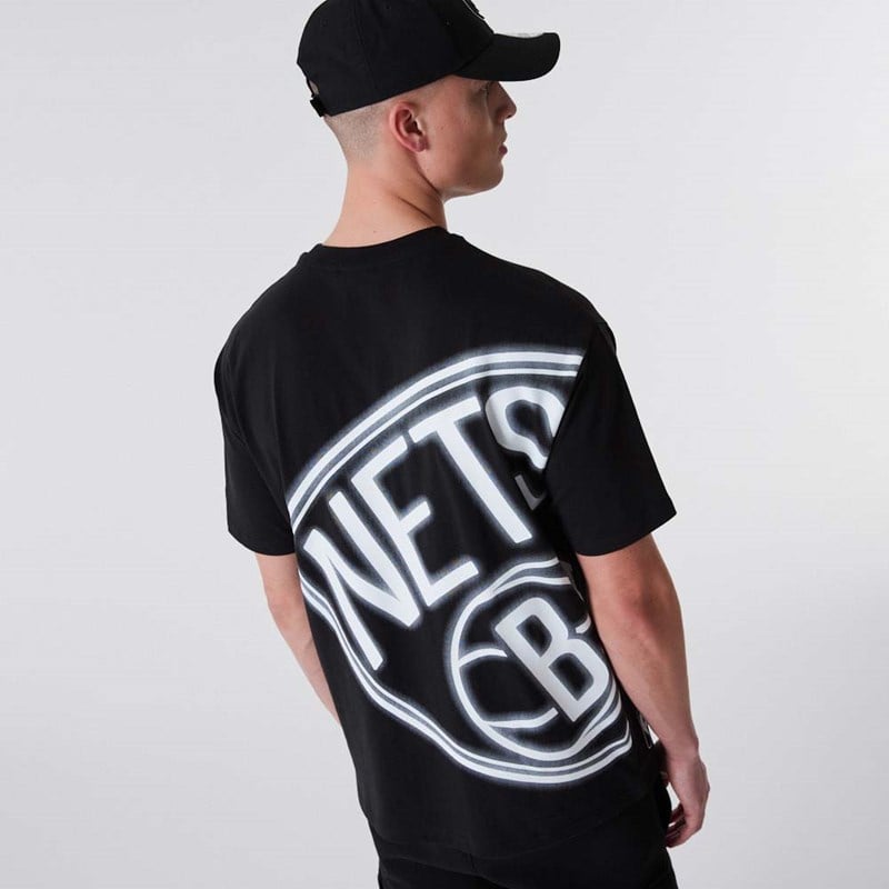 Camiseta New Era Brooklyn Nets Neon Oversized Negros | HC2947056