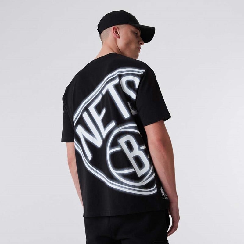 Camiseta New Era Brooklyn Nets Neon Oversized Negros | HC2947056