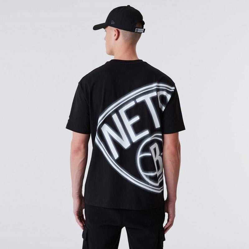 Camiseta New Era Brooklyn Nets Neon Oversized Negros | HC2947056