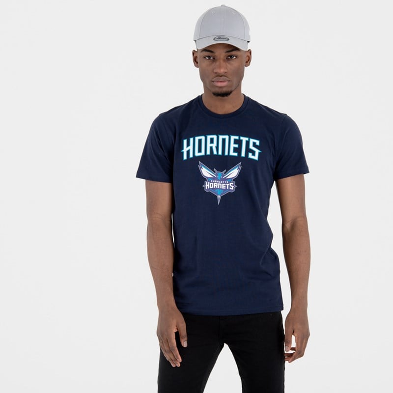 Camiseta New Era Charlotte Hornets Team Logo Azules | CA1726803