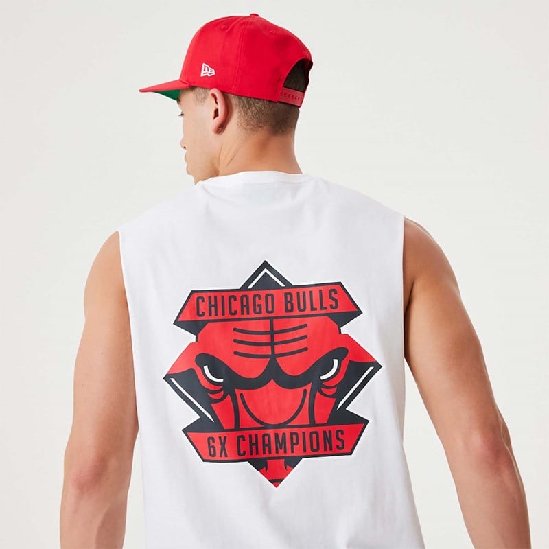 Camiseta New Era Chicago Bulls NBA Championship Tank Top Blancos | IA1940762