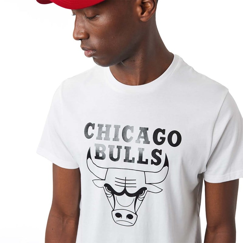 Camiseta New Era Chicago Bulls NBA Foil Blancos | SF4902531