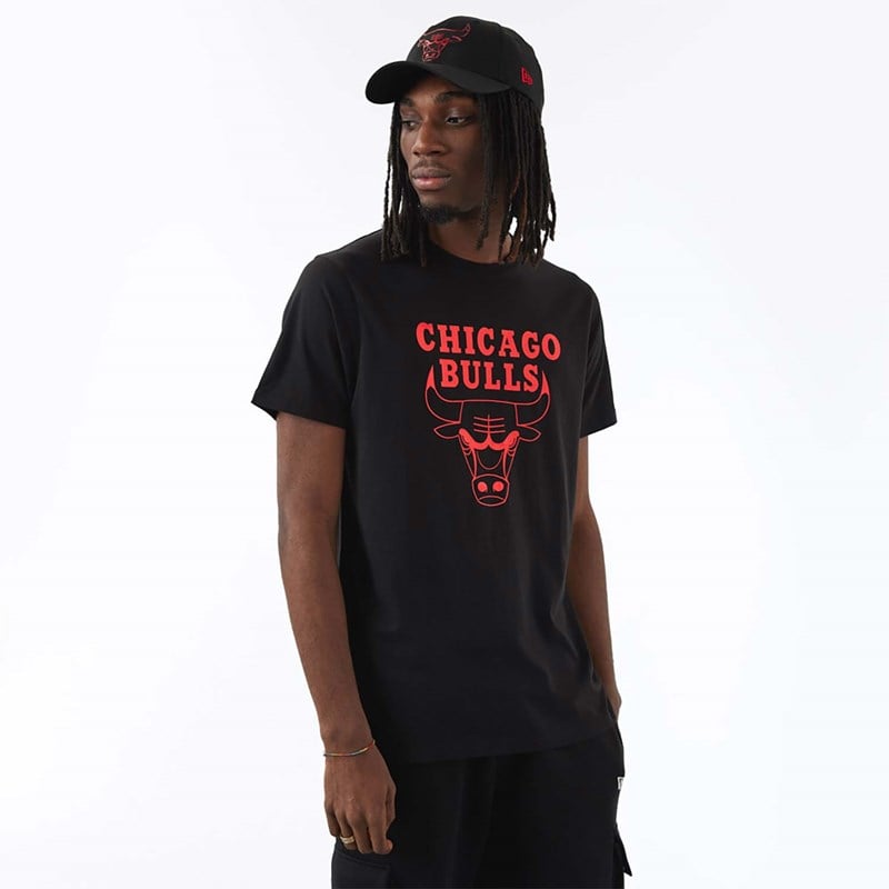 Camiseta New Era Chicago Bulls NBA Foil Negros | XO4796825