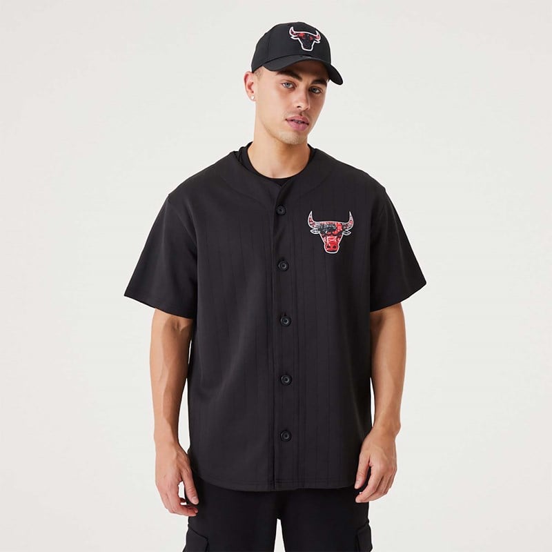 Camiseta New Era Chicago Bulls NBA Infill Team Logo Jersey Negros | LR1087354