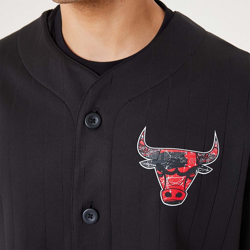 Camiseta New Era Chicago Bulls NBA Infill Team Logo Jersey Negros | LR1087354