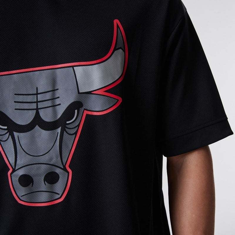 Camiseta New Era Chicago Bulls NBA Outline Mesh Negros | UV1498507