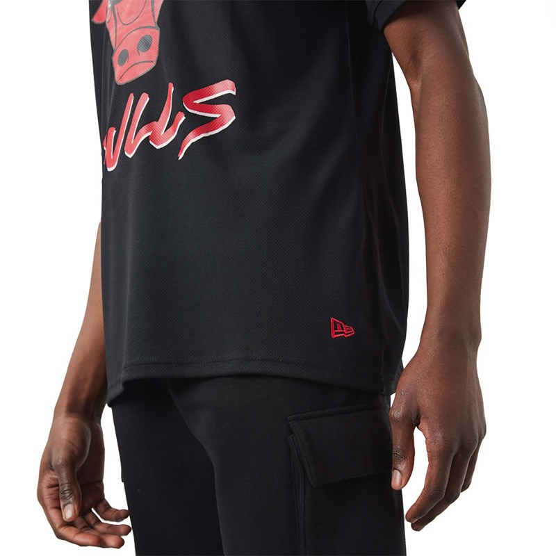 Camiseta New Era Chicago Bulls NBA Script Negros | CP9123584