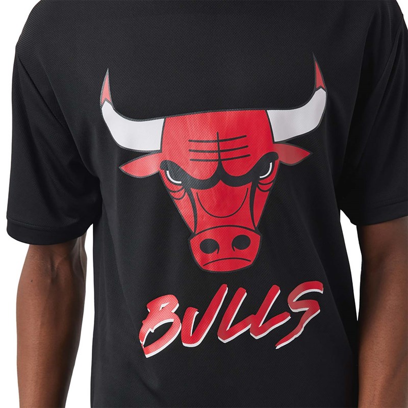 Camiseta New Era Chicago Bulls NBA Script Negros | CP9123584