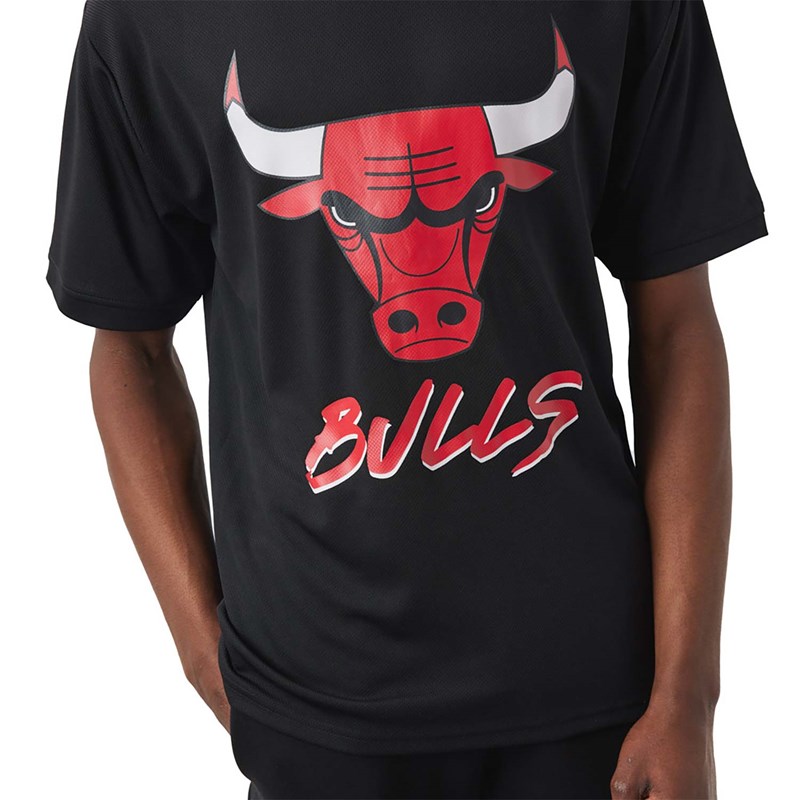 Camiseta New Era Chicago Bulls NBA Script Negros | CP9123584