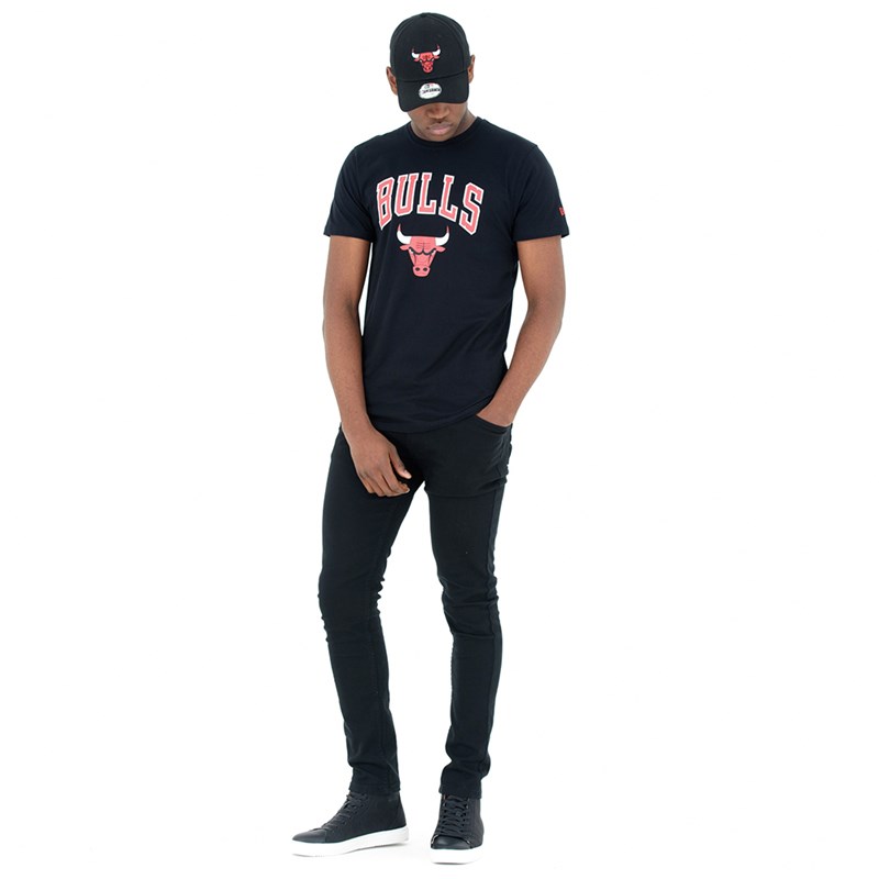 Camiseta New Era Chicago Bulls Negros | BZ5864213