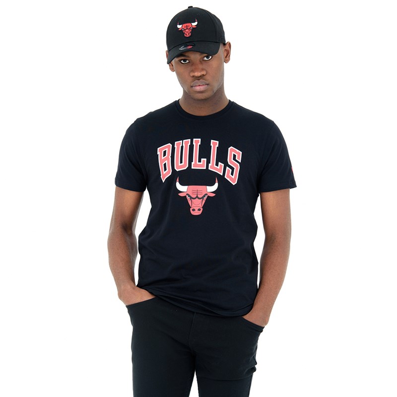 Camiseta New Era Chicago Bulls Negros | BZ5864213