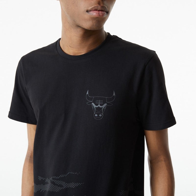 Camiseta New Era Chicago Bulls Reflective Negros | JQ6921748