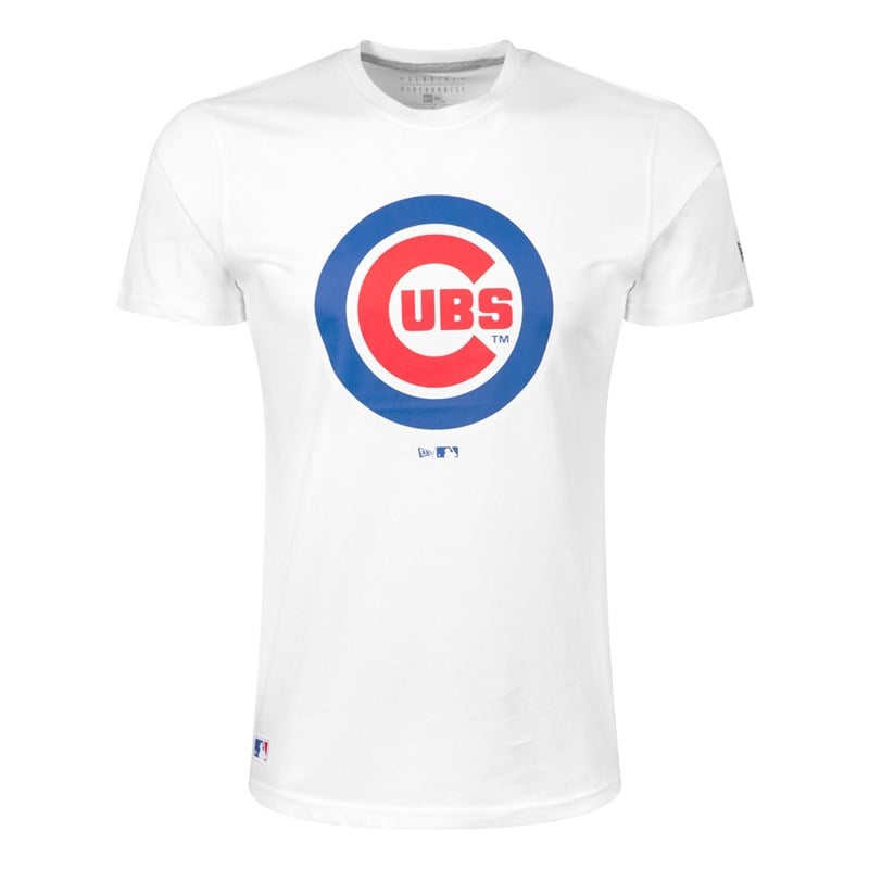 Camiseta New Era Chicago Cubs Team Logo Blancos | AX6830475