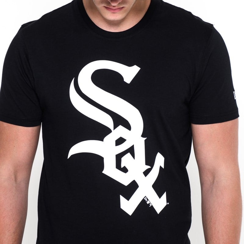 Camiseta New Era Chicago Sox Logo Negros | GA7436859