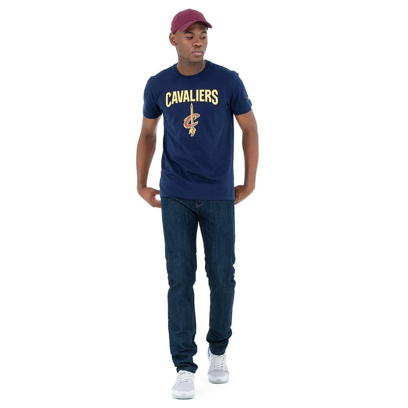 Camiseta New Era Cleveland Cavaliers NBA Logo Azules | AQ6528397