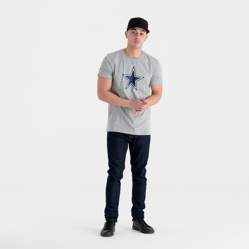 Camiseta New Era Dallas Cowboys Team Logo Grises | TD8520736