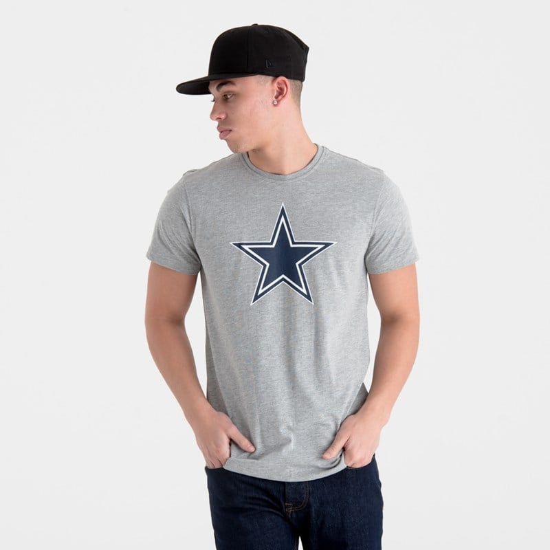 Camiseta New Era Dallas Cowboys Team Logo Grises | TD8520736