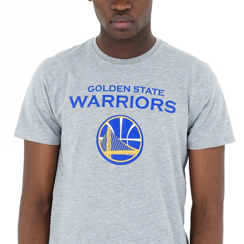 Camiseta New Era Golden State Warriors Heather Grises | JC3148627