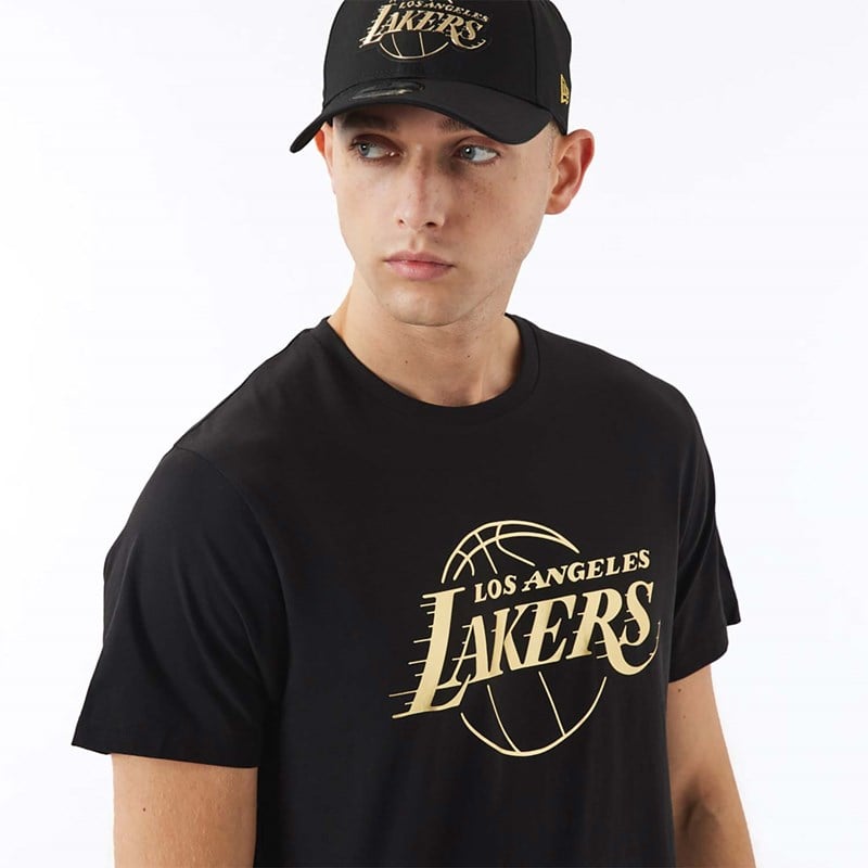 Camiseta New Era La Lakers NBA Foil Negros | VI5903742