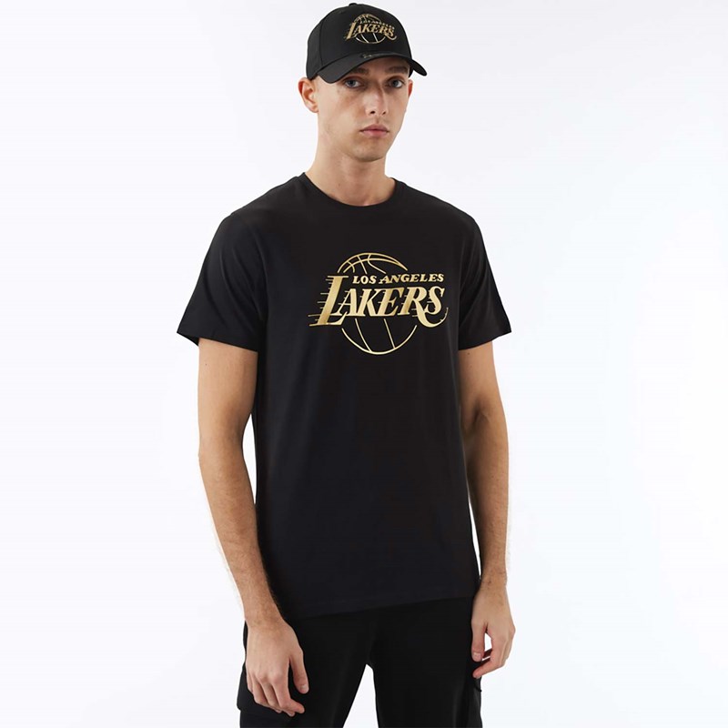 Camiseta New Era La Lakers NBA Foil Negros | VI5903742