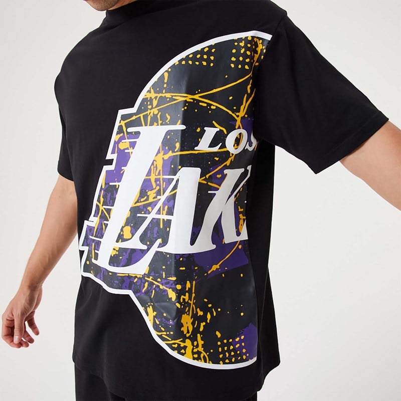 Camiseta New Era La Lakers NBA Large Team Logo Oversized Negros | SK8035476