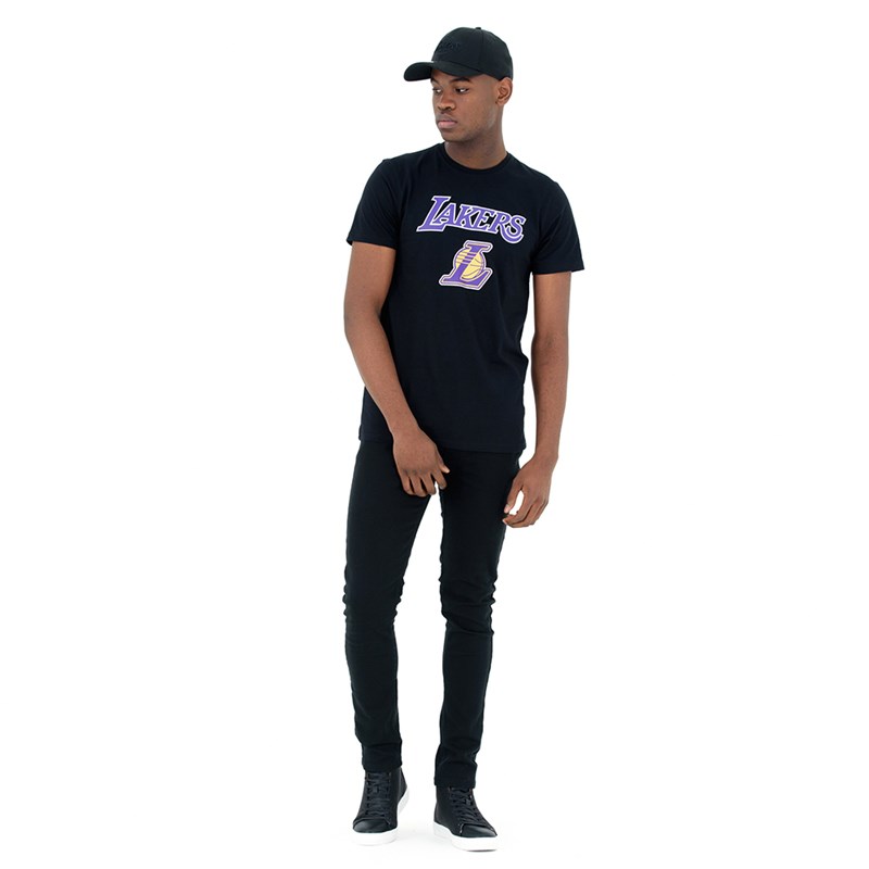 Camiseta New Era La Lakers NBA Logo Negros | YZ8625014