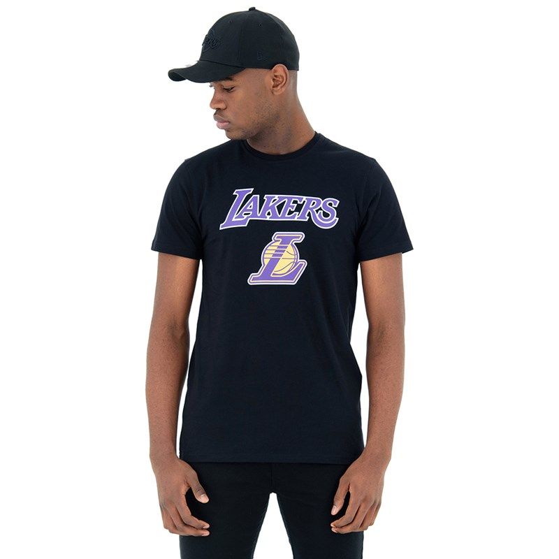 Camiseta New Era La Lakers NBA Logo Negros | YZ8625014