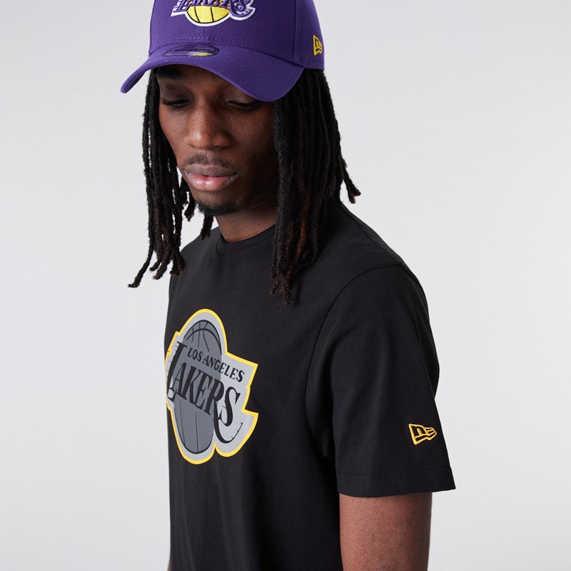 Camiseta New Era La Lakers NBA Outline Logo Negros | FH3815746