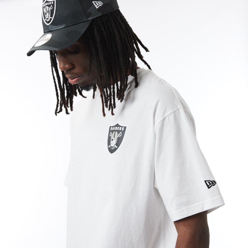 Camiseta New Era Las Vegas Raiders NFL Logo Oversized Blancos | RC5963207