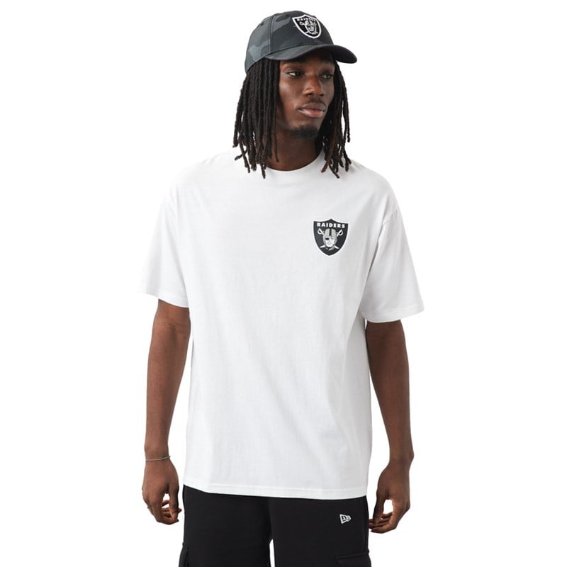 Camiseta New Era Las Vegas Raiders NFL Logo Oversized Blancos | RC5963207