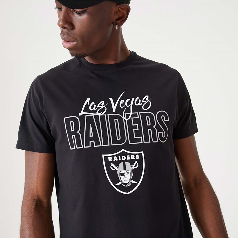 Camiseta New Era Las Vegas Raiders NFL Script Negros | GT1968345