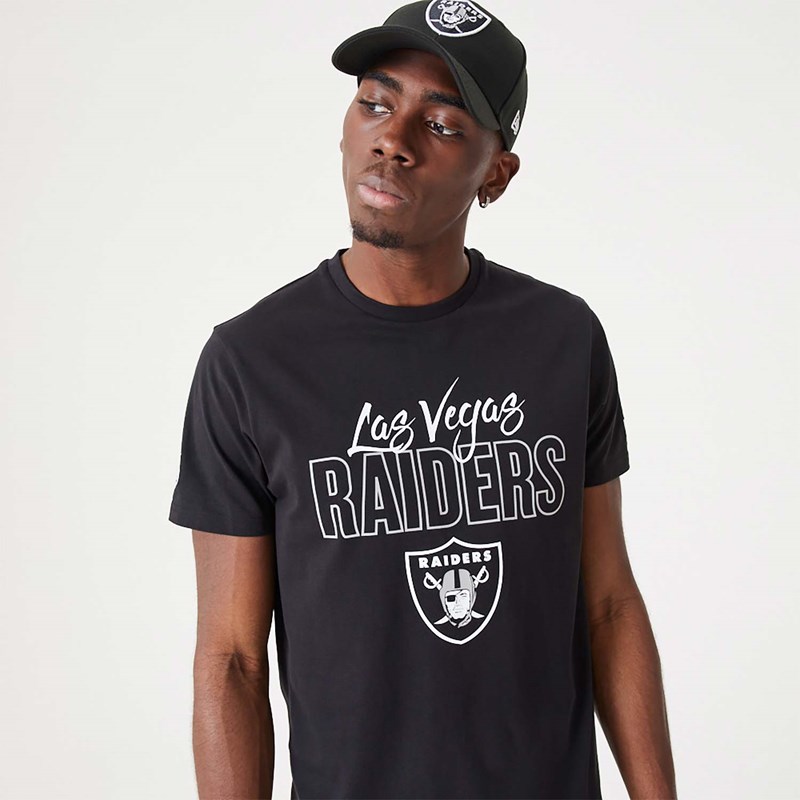 Camiseta New Era Las Vegas Raiders NFL Script Negros | GT1968345