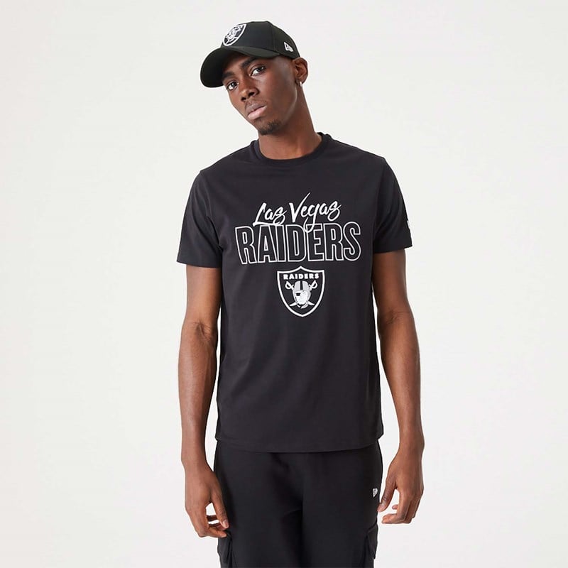 Camiseta New Era Las Vegas Raiders NFL Script Negros | GT1968345