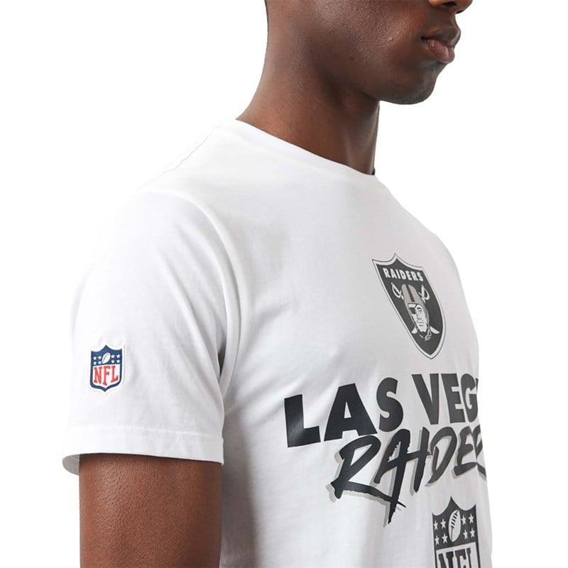 Camiseta New Era Las Vegas Raiders NFL Script Blancos | SQ7052836