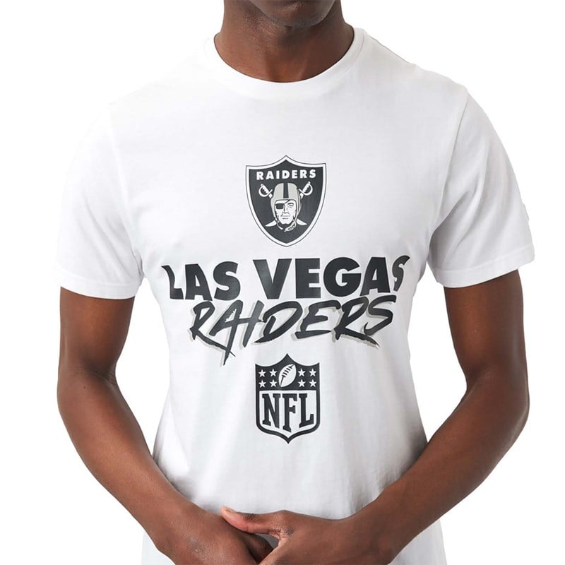 Camiseta New Era Las Vegas Raiders NFL Script Blancos | SQ7052836