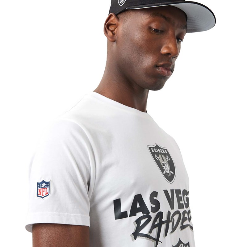 Camiseta New Era Las Vegas Raiders NFL Script Blancos | SQ7052836