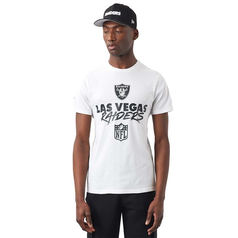 Camiseta New Era Las Vegas Raiders NFL Script Blancos | SQ7052836