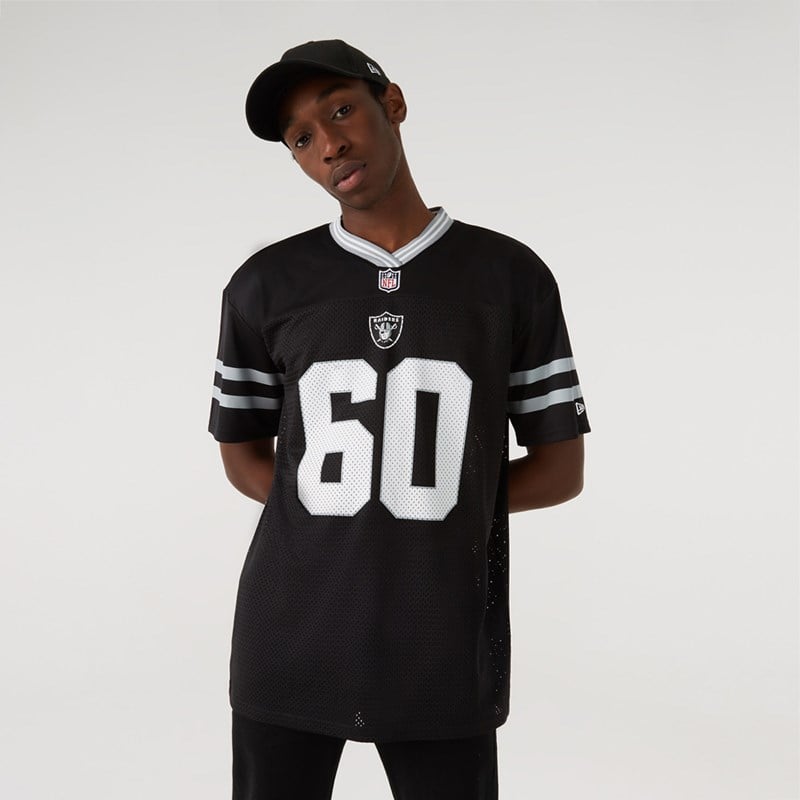 Camiseta New Era Las Vegas Raiders Oversized Jersey Negros | HG4067392