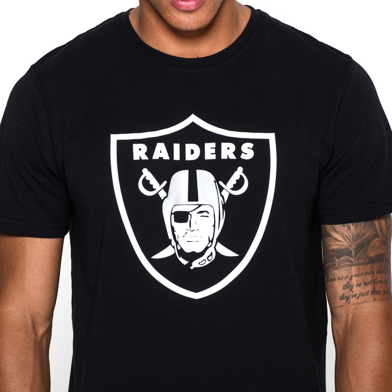 Camiseta New Era Las Vegas Raiders Team Logo Negros | KV9678125