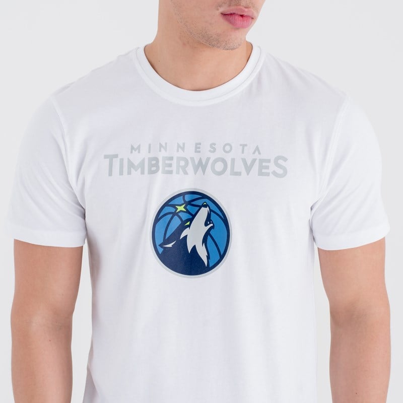 Camiseta New Era Minnesota Timberwolves NBA Team Logo Blancos | CF7082541