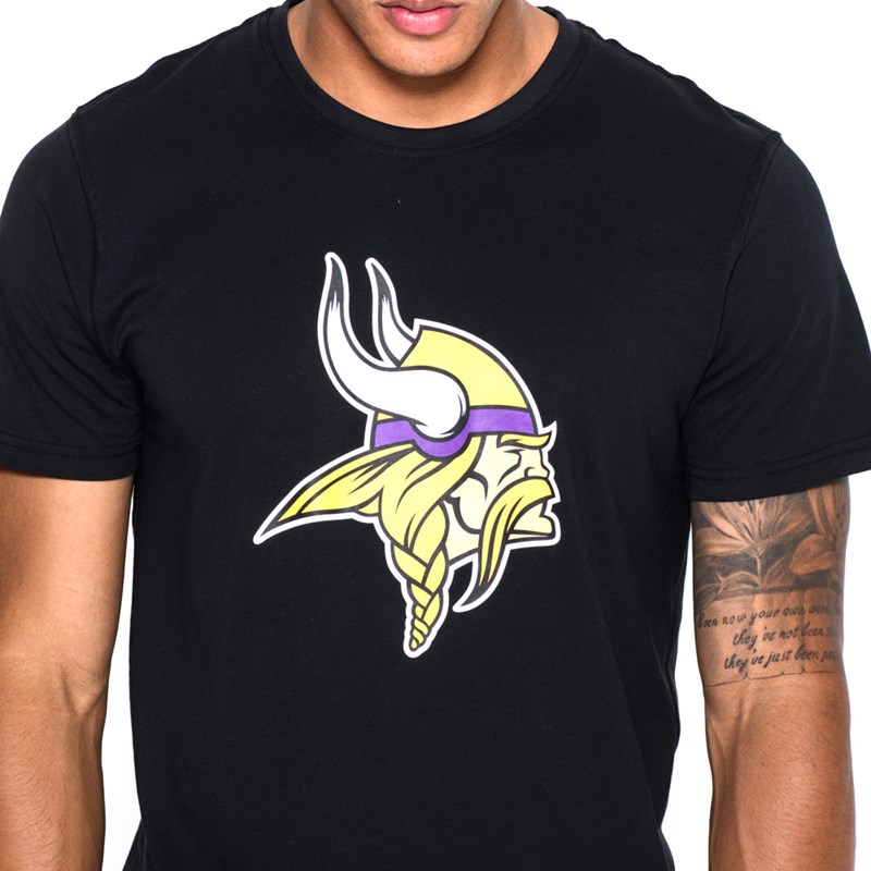 Camiseta New Era Minnesota Vikings Team Logo Negros | MR9850761