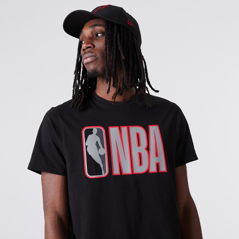 Camiseta New Era NBA Logo Outline Negros | FV6789302