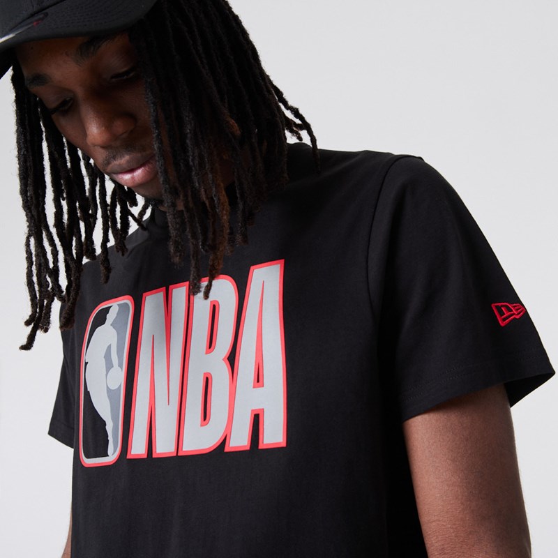 Camiseta New Era NBA Logo Outline Negros | FV6789302