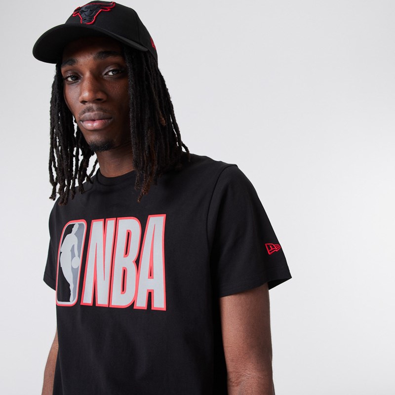 Camiseta New Era NBA Logo Outline Negros | FV6789302